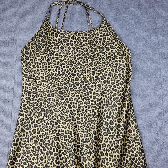 Vintage Victoria's Secret Dress Womens XL Leopard Animal Print Maxi Slip Gown - Picture 7 of 9